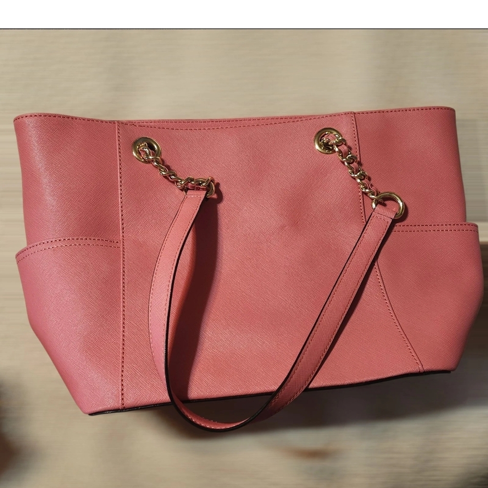 The pink Calvin Klein tote